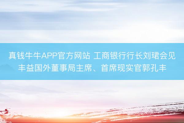 真钱牛牛APP官方网站 工商银行行长刘珺会见丰益国外董事局主席、首席现实官郭孔丰