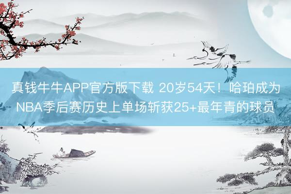 真钱牛牛APP官方版下载 20岁54天！哈珀成为NBA季后赛历史上单场斩获25+最年青的球员