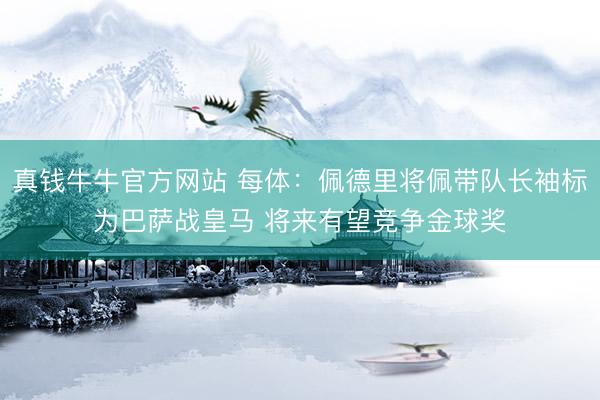 真钱牛牛官方网站 每体：佩德里将佩带队长袖标为巴萨战皇马 将来有望竞争金球奖